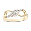 Thumbnail Image 1 of 1/8 CT. T.W. Diamond Sideways Infinity Flame Ring in 10K Gold