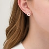 Alternating 2.0-4.0mm Cultured Freshwater Pearl Wreath Stud Earrings in 10K Gold