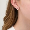 Thumbnail Image 2 of Alternating 2.0-4.0mm Freshwater Cultured Pearl Wreath Stud Earrings in 10K Gold
