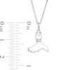 Thumbnail Image 2 of Marilyn Monroe™ Collection Diamond Accent Enamel White Flare Dress Pendant in Sterling Silver