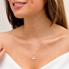 Thumbnail Image 3 of Marilyn Monroe™ Collection Diamond Accent Enamel White Flare Dress Pendant in Sterling Silver