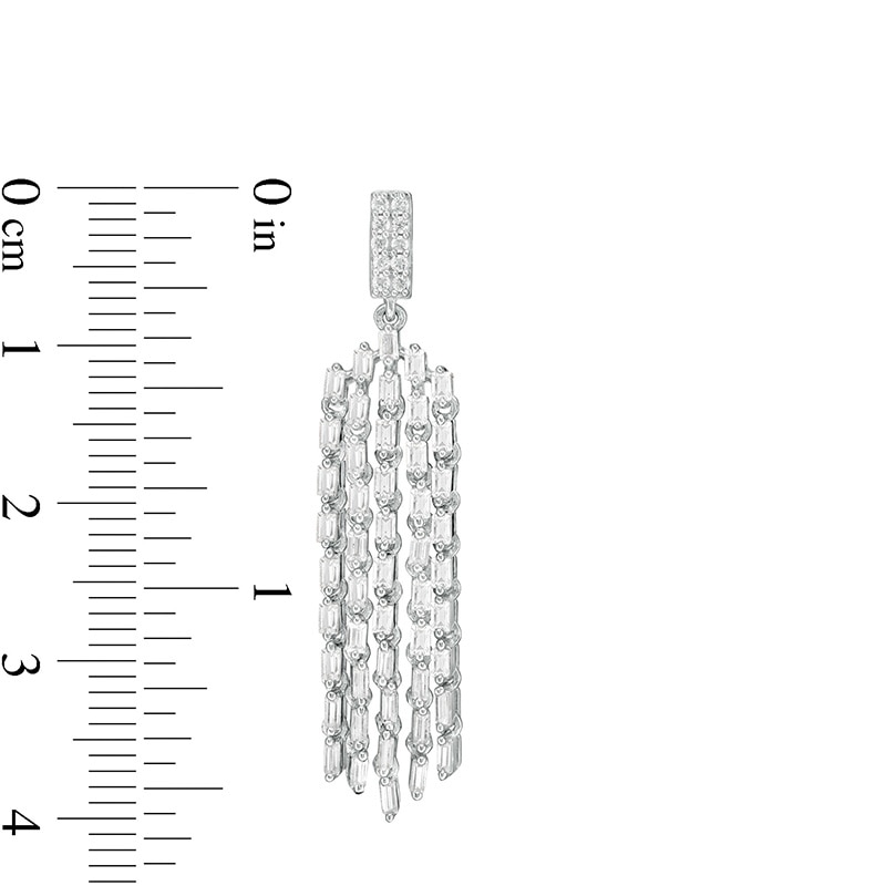 Main Image 2 of Marilyn Monroe™ Collection 1 CT. T.W. Diamond Chandelier Drop Earrings in 10K White Gold