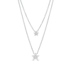 Thumbnail Image 0 of Marilyn Monroe™ Collection 1/5 CT. T.W. Diamond Double Strand Star Necklace in Sterling Silver