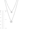 Thumbnail Image 1 of Marilyn Monroe™ Collection 1/5 CT. T.W. Diamond Double Strand Star Necklace in Sterling Silver
