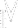 Thumbnail Image 1 of Marilyn Monroe™ Collection 1/5 CT. T.W. Diamond Double Strand Star Necklace in Sterling Silver