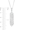 Thumbnail Image 1 of Marilyn Monroe™ Collection 1/2 CT. T.W. Diamond Tassel Dangle Pendant in 10K White Gold