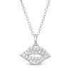 Thumbnail Image 1 of Marilyn Monroe™ Collection 1/8 CT. T.W. Diamond Lips Pendant in Sterling Silver