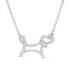 Thumbnail Image 1 of Marilyn Monroe™ Collection 1/8 CT. T.W. Diamond Dog Pendant in Sterling Silver