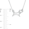 Thumbnail Image 2 of Marilyn Monroe™ Collection 1/8 CT. T.W. Diamond Dog Pendant in Sterling Silver