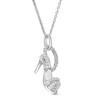 Thumbnail Image 1 of Marilyn Monroe™ Collection 1/8 CT. T.W. Diamond Stiletto Sandal Pendant in Sterling Silver