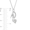 Thumbnail Image 1 of Marilyn Monroe™ Collection 1/8 CT. T.W. Diamond Stiletto Sandal Pendant in Sterling Silver