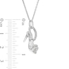 Thumbnail Image 2 of Marilyn Monroe™ Collection 1/8 CT. T.W. Diamond Stiletto Sandal Pendant in Sterling Silver