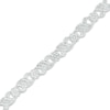 Thumbnail Image 1 of 1/2 CT. T.W. Diamond "XO" Link Bracelet in Sterling Silver - 7.25"