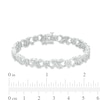 Thumbnail Image 3 of 1/2 CT. T.W. Diamond "XO" Link Bracelet in Sterling Silver - 7.25"