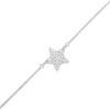 Thumbnail Image 1 of Marilyn Monroe™ Collection 1/8 CT. T.W. Diamond Star Bracelet in Sterling Silver - 7.25"