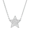 Thumbnail Image 1 of Marilyn Monroe™ Collection 1/8 CT. T.W. Diamond Star Necklace in Sterling Silver