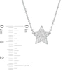 Thumbnail Image 2 of Marilyn Monroe™ Collection 1/8 CT. T.W. Diamond Star Necklace in Sterling Silver
