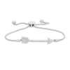 Thumbnail Image 1 of 1/20 CT. T.W. Diamond Arrow Bolo Bracelet in Sterling Silver - 9.5"