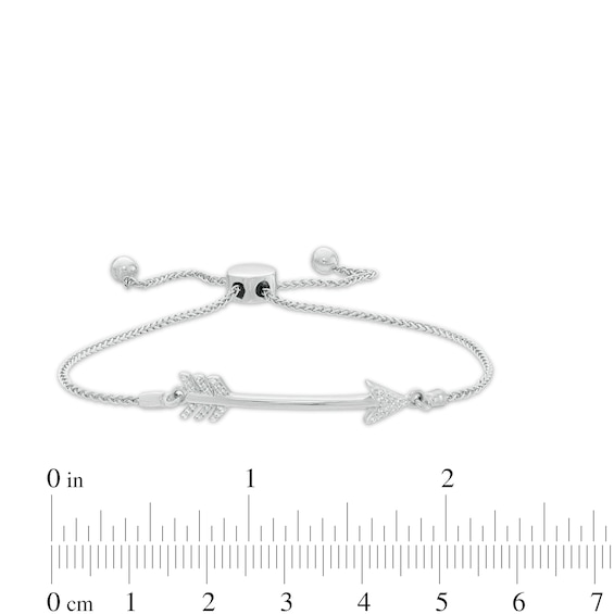 1/20 CT. T.w. Diamond Arrow Bolo Bracelet in Sterling Silver - 9.5"