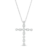 Thumbnail Image 0 of 1/8 CT. T.W. Diamond Vintage-Style Cross Pendant in Sterling Silver