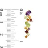 Thumbnail Image 3 of Multi-Shape Multi Gemstone Scatter Drop Earrings in Sterling Silver with 14K Gold Plate