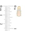 Thumbnail Image 3 of Oval Opal and 1/20 CT. T.W. Diamond Beaded Drop Earrings in 10K Gold