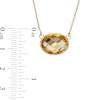 Thumbnail Image 2 of Sideways Faceted Oval Citrine Necklace in 10K Gold