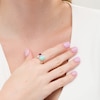 Thumbnail Image 2 of Turquoise, Amethyst and White Topaz Geometric Ring in 10K Gold