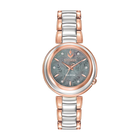Ladies' Citizen Eco-Drive® Disney Frozen 2 Anna Diamond Accent Watch with Grey Mother-of-Pearl Dial (Model: Em0586-51Y)