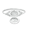 Thumbnail Image 2 of Vintage-Style Oval Locket Bangle in Sterling Silver