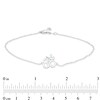 Thumbnail Image 1 of Om Sanskrit Symbol Anklet in Sterling Silver - 10"