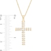 Thumbnail Image 3 of 1/2 CT. T.W. Baguette and Round Diamond Cross Pendant in 14K Gold