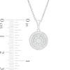 Thumbnail Image 3 of 1/2 CT. T.W. Baguette and Round Diamond Triple Frame Circle Pendant in 10K White Gold
