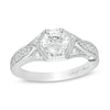 Thumbnail Image 1 of Marilyn Monroe™ Collection 1 CT. T.W. Diamond Hexagonal Frame Art Deco Engagement Ring in 14K White Gold