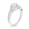 Thumbnail Image 2 of Marilyn Monroe™ Collection 1 CT. T.W. Diamond Hexagonal Frame Art Deco Engagement Ring in 14K White Gold