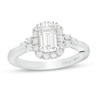 Thumbnail Image 1 of Marilyn Monroe™ Collection 1 CT. T.W. Emerald-Cut Diamond Frame Engagement Ring in 14K White Gold