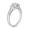 Thumbnail Image 2 of 1/2 CT. T.W. Multi-Diamond Triple Flower Ring in 10K White Gold