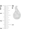 Thumbnail Image 3 of 3/4 CT. T.W. Baguette and Round Diamond Teardrop Frame Hoop Earrings in 10K White Gold