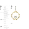 1/6 CT. T.W. Composite Diamond Heart in Twisted Circle Drop Earrings in 10K Gold