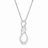 Thumbnail Image 1 of 1/4 CT. T.W. Diamond Infinity Flame Pendant in Sterling Silver