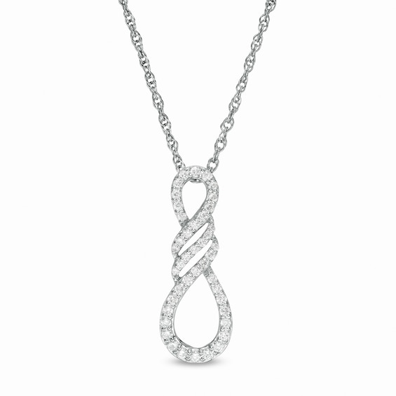 1/4 CT. T.W. Diamond Infinity Flame Pendant in Sterling Silver 1/4 CT. T.W. Diamond Infinity Flame Pendant in Sterling Silver