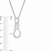 Thumbnail Image 2 of 1/4 CT. T.W. Diamond Infinity Flame Pendant in Sterling Silver