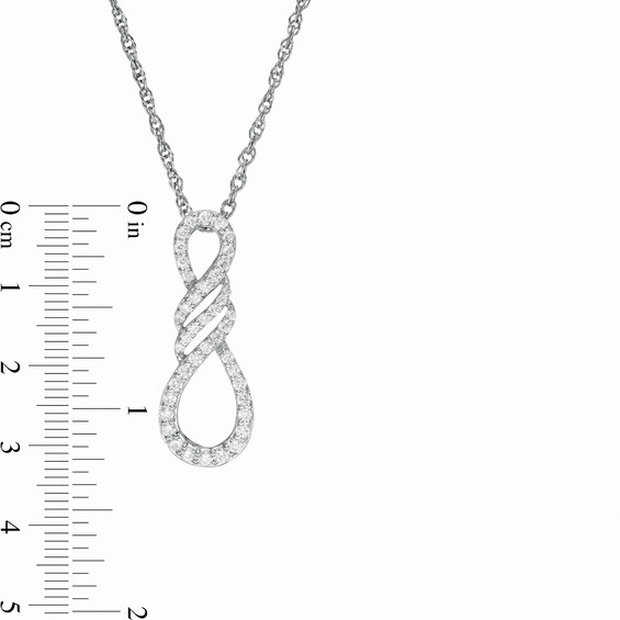 1/4 CT. T.W. Diamond Infinity Flame Pendant in Sterling Silver 1/4 CT. T.W. Diamond Infinity Flame Pendant in Sterling Silver