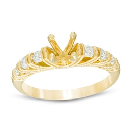 1/3 CT. T.W. Diamond Vintage-Style Semi-Mount in 14K Gold