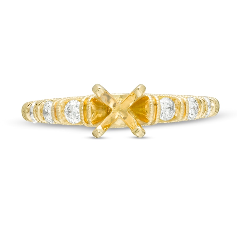 Main Image 3 of 1/3 CT. T.W. Diamond Vintage-Style Semi-Mount in 14K Gold