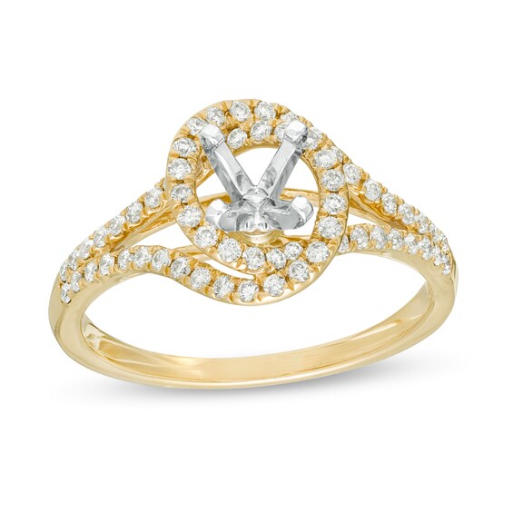 3/8 CT. T.W. Diamond Bypass Semi-Mount in 14K Gold 3/8 CT. T.W. Diamond Bypass Semi-Mount in 14K Gold