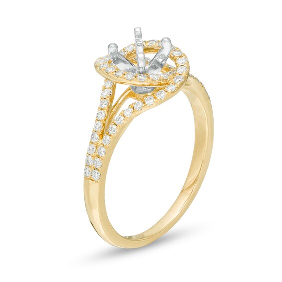 3/8 CT. T.W. Diamond Bypass Semi-Mount in 14K Gold 3/8 CT. T.W. Diamond Bypass Semi-Mount in 14K Gold