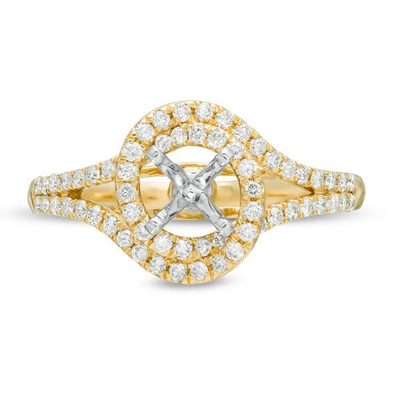 3/8 CT. T.W. Diamond Bypass Semi-Mount in 14K Gold 3/8 CT. T.W. Diamond Bypass Semi-Mount in 14K Gold
