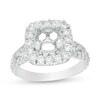 Thumbnail Image 1 of 1-1/2 CT. T.W. Diamond Cushion Frame Semi-Mount in 14K White Gold