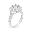 Thumbnail Image 2 of 1-1/2 CT. T.W. Diamond Cushion Frame Semi-Mount in 14K White Gold